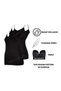 6349 Women's Padded Lycra Strap Tank Top 2 Pieces