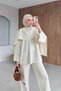 Moens Pocketed Knitwear Set Cream - 4