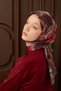 وشاح فيلورا باللون الأحمر العنابي - 4