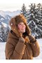 Winter Unisex Faux Leather/Suede Look Plush Fur Trapper Pilot Hat with Ear Protection - 7
