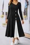Women's long sleeve asymmetrical neck buttoned weight midi viscose dress - 3