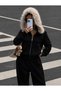 Muchi Fur 3 Thread Tracksuit Set Black - 2