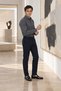 Men's Prime Shirt Liquid Ammonia Mercerized 110S Pima Cotton Dark Gray - 6