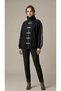 Women's Slim Cashmere Zippered Jacket with Chinese Buttons and Ribbon Detail - 4
