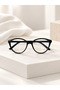 Jesse 50 Ekartman Bone Black Cat Eye Unisex Women Men Transparent Glass Change Optical Frame Eyeglasses - 4