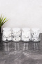 4-Piece Premium Cotton Jar Set with White Mica Lids Glass Cotton Set Jar Makeup Cotton Ear Swab Floss Labeled Jar Set - 4