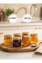 6 Pieces 29 ml Metal Lid 29 Cc Small Sample Jam Honey Promise Engagement Gift Glass Jars