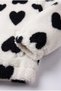 Girl's Heart Patterned Plush Coat - 4