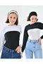 Neck Gaiter and Arm Sleeves Set of 2 Black and White Fingerless