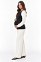 Long Sleeve Regular Knitted Maternity Sweatshirt with Ribbon Detail - 4