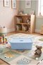 Small Size 4 Liter 30X20X10 cm Polypropylene Plastic Organizer with Blue Lid - Toy Box and Storage Basket - 5
