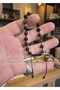 Güleç Natural Stone 6 mm Obsidian Natural Stone Elevator Macrame Unisex Bracelet (18-19-20 cm)