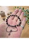 Güleç Natural Stone 6 mm Obsidian Natural Stone Elevator Macrame Unisex Bracelet (18-19-20 cm) - 4