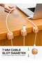 6 قطع مشابك كابلات مغناطيسية، حامل تخزين لكابلات شحن الهاتف والـ USB (برتقالي) - 4