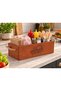 Retro Wooden Organizer 40X12X10 cm with Rope Handles Cafe Restaurant Kitchen Organizer - 6