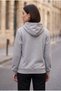 Unisex Gray Hooded Sweatshirt 3 Thread Raster Plain Hoodie with Kangaroo Pocket - 2