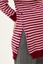 Maternity Striped Sweater, Detailed with Openable Buttons on the Sides (Pink) - 4