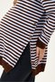 Maternity Striped Sweater, Detailed with Openable Buttons on the Sides (Baby Blue) - 3