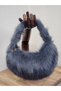 Women's Plush Shoulder Bag Faux Fur Textured Stylish Daily Bag - 6