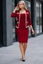 Women's ip strap midi imported crepe dress and buttonless open it imported crepe jacket two piece set - 2