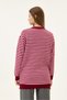 Maternity Striped Sweater, Detailed with Openable Buttons on the Sides (Pink) - 5