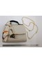 Scarf Detail Cream Quilted Box Bag - 3
