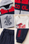 Boy's Green and White Animal Figured 3-Piece Vest Top and Bottom Set - 4