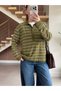 Polo Collar Striped Viscose Knitwear - 2