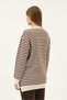 Maternity Striped Sweater, Detailed with Openable Buttons on the Sides (Beige) - 4