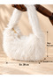 Women's Plush Shoulder Bag Faux Fur Textured Stylish Daily Bag - 7