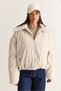 Women's Fur Collar Fur Lined Pocket Detailed Zippered Bomber Puffer Coat 60575 60286747 - 3