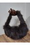 Women's Plush Shoulder Bag Faux Fur Textured Stylish Daily Bag - 5