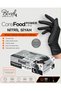 Corefood Nitrile Black Gloves Extra Thick Size L Power 3D Diamond Textured 1000 Pieces Box - 3