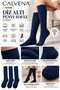 Women's 3 Pairs Genuine Combed Cotton Towel Knee Socks - 2