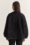 Women's Black V-Neck Snap Button Lined Pocket Detailed Oversize Cashmere Jacket 60710 60286749 - 8