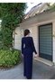 Women's Stone Buttoned Peplum Detailed Burgundy Skirt Suit - 4