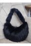 Women's Plush Shoulder Bag Faux Fur Textured Stylish Daily Bag - 7
