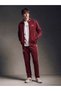 Ozmarka New Season Burgundy Stand Collar Men's Zippered Sweatshirt - 3