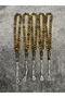 5 Pieces of Earth Fossil Powder Amber High-End Prayer Beads