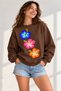 Hibiscus Flower Printed Unisex Oversize Sweatshirt – Crew Neck Casual Sweatshirt