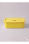 Small Size 4 Liter 30X20X10 cm Polypropylene Plastic Organizer with Yellow Lid - Toy Box and Storage Basket - 3