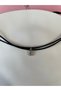 Black Satin Cord Choker - Necklace - 4