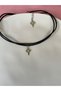 Black Satin Cord Choker - Necklace