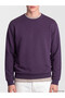 Özmarka New Season Purple Crew Neck Men's Thick Sweatshirt - 3