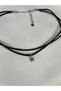 Black Satin Cord Choker - Necklace - 4