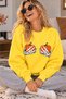Skeleton Hand and Pumpkin Printed Unisex Oversize Sweatshirt – Crew Neck Casual Daily Sweatshirt