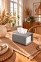Decorative Gray Color Concrete Design Napkin Holder Bohemian Style Napkin Holder for Kitchen, Coffee Table, Dining Table, Restaurant - 8