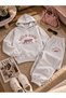 Haus of Audere Printed Embossed Hooded Sweet-Sweatpants Premium Set - 2