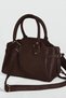 Women's Nisa Brown Suede Tassel Zipper and Buckle Detailed Lined Cross Strap Hand and Shoulder Bag - 4