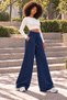 Women's Curved Waistband, Loose Fit, Pocketed, Baggy Sweatpants with Cuffs - 5